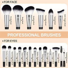 18 Pcs Professional Makeup Brush Set with Case