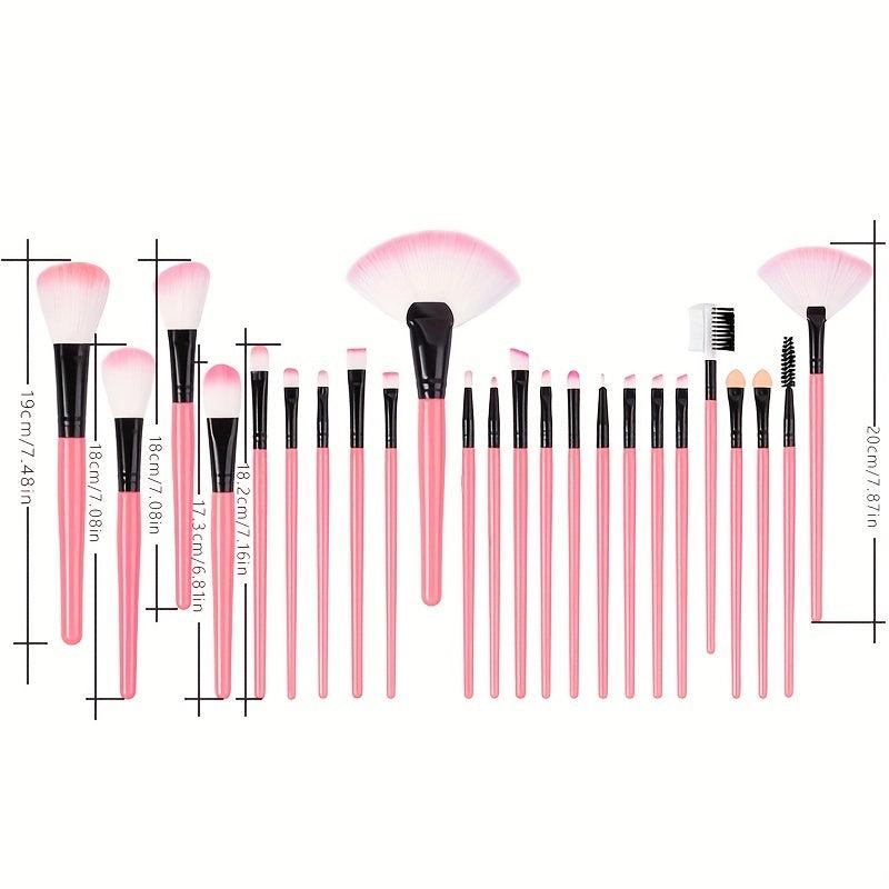 24 Pcs Makeup Brush Set Professional Cosmetic Eyebrow Foundation Eye Shadow Tool
