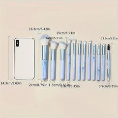12-Piece Wooden Handle Makeup Brush Set