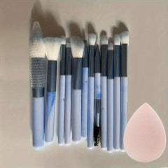 12-Piece Wooden Handle Makeup Brush Set