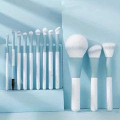 12-Piece Wooden Handle Makeup Brush Set