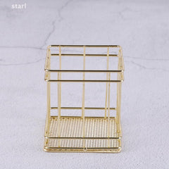 Stainless Steel Makeup Organizer Basket Cosmetics Storage Rack