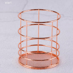 Stainless Steel Makeup Organizer Basket Cosmetics Storage Rack