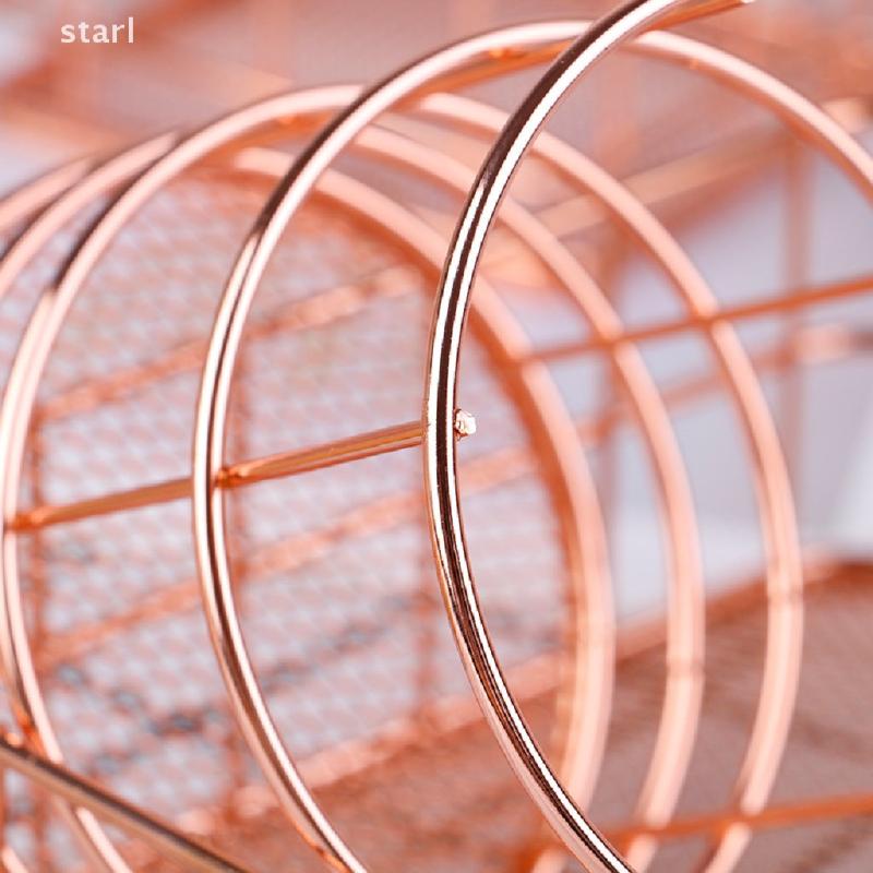 Stainless Steel Makeup Organizer Basket Cosmetics Storage Rack