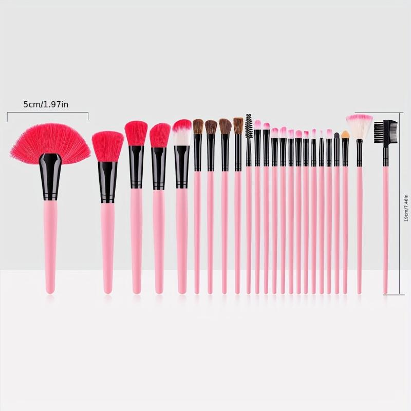 24pcs Pink Professional Makeup Brush Set Beauty and Makeup Tools