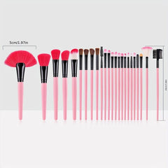 24pcs Pink Professional Makeup Brush Set Beauty and Makeup Tools