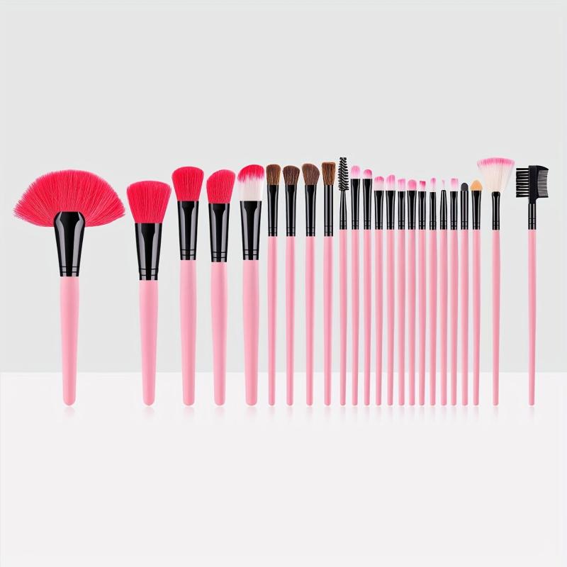 24pcs Pink Professional Makeup Brush Set Beauty and Makeup Tools