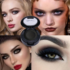 Monochrome Smokey Eyeshadow Powder Brightening Glitter