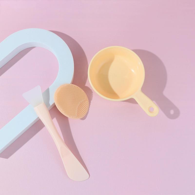3pc Silicone Facial Mask Bowl & Brush Set