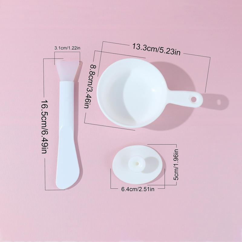 3pc Silicone Facial Mask Bowl & Brush Set