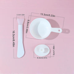 3pc Silicone Facial Mask Bowl & Brush Set