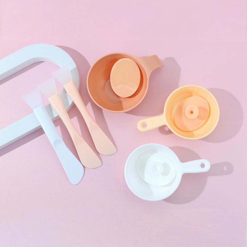 3pc Silicone Facial Mask Bowl & Brush Set