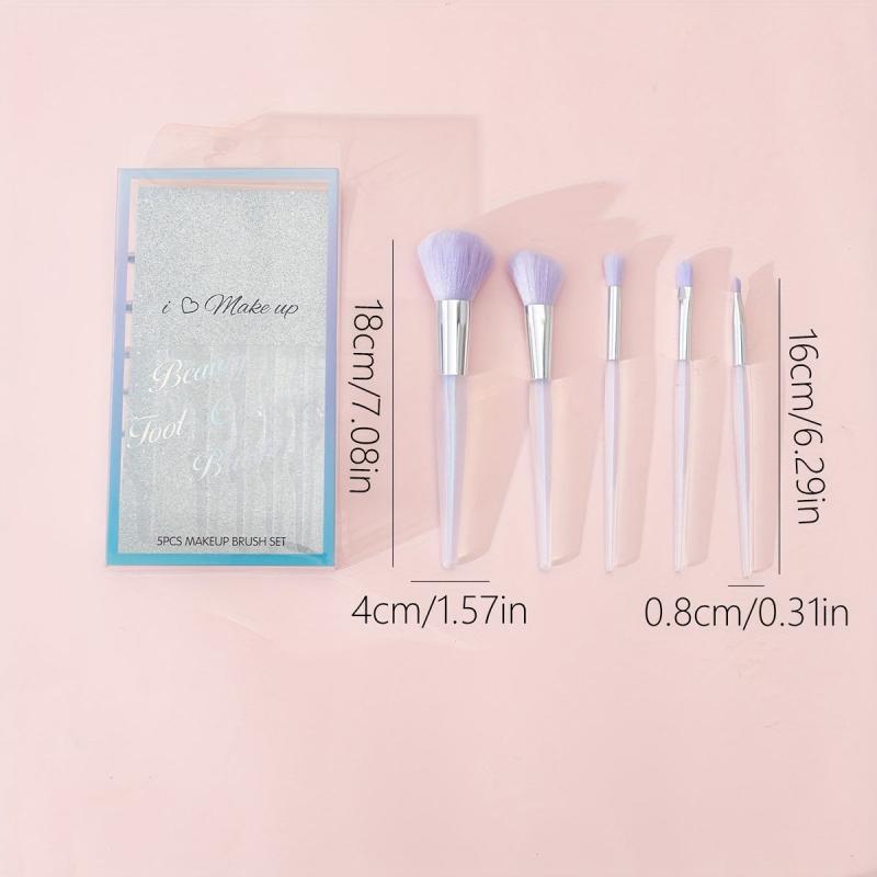 5Pcs Mermaid Makeup Brush Set for Face Eye Cosmetic Tools