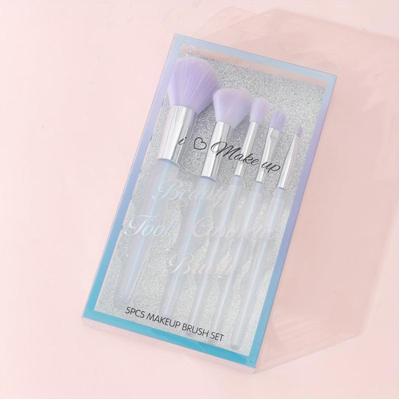 5Pcs Mermaid Makeup Brush Set for Face Eye Cosmetic Tools