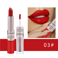 Matte Lipstick & Gloss Set - Longwear Lip Crayon & Glossy Lipgloss