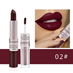 Matte Lipstick & Gloss Set - Longwear Lip Crayon & Glossy Lipgloss