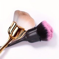 2pcs Rose Shape Powder Makeup Brush Set