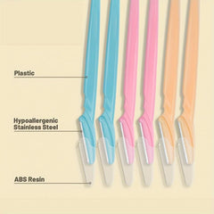 48 pcs Covered Eyebrow Razors for Women and Men - Smooth Peach Fuzz