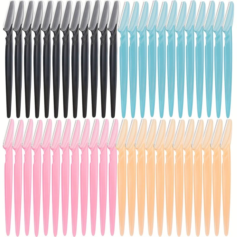 48 pcs Covered Eyebrow Razors for Women and Men - Smooth Peach Fuzz