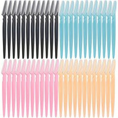 48 pcs Covered Eyebrow Razors for Women and Men - Smooth Peach Fuzz