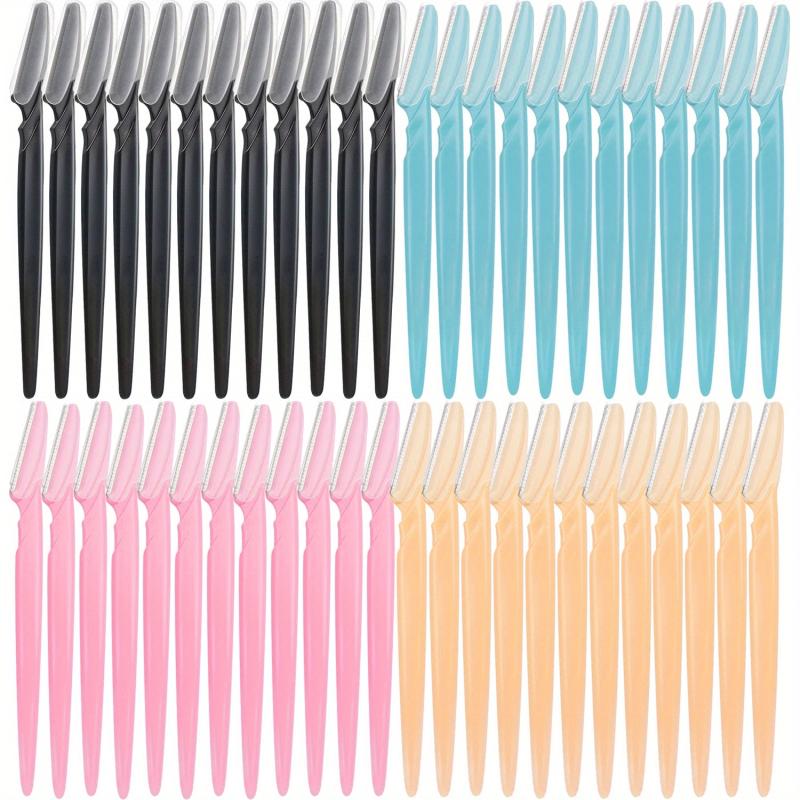 48 pcs Covered Eyebrow Razors for Women and Men - Smooth Peach Fuzz
