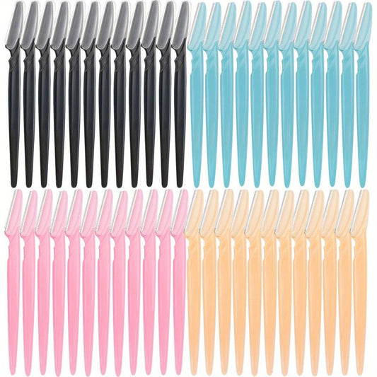 48 pcs Covered Eyebrow Razors for Women and Men - Smooth Peach Fuzz