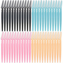 48 pcs Covered Eyebrow Razors for Women and Men - Smooth Peach Fuzz