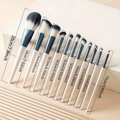 11 Pcs Makeup Brush Set Soft Hair Eye Shadow Blush for Daily Makeup