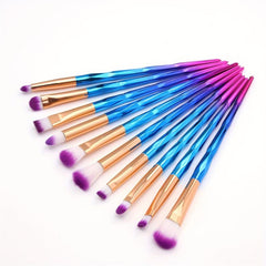 10pcs Makeup Brushes Kit Detail Smudge Brush For Eyeliner Eyeshadow