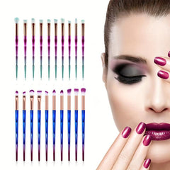10pcs Makeup Brushes Kit Detail Smudge Brush For Eyeliner Eyeshadow