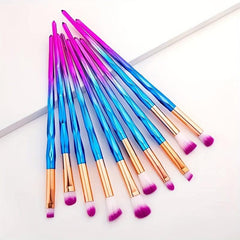 10pcs Makeup Brushes Kit Detail Smudge Brush For Eyeliner Eyeshadow