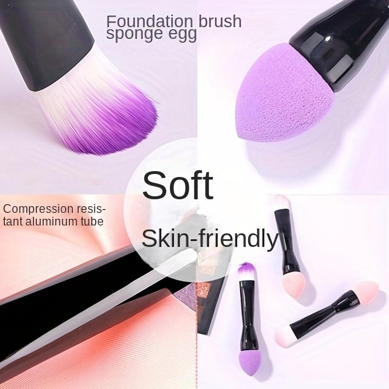 Double Headed Foundation Brush With Makeup Sponge