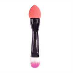 Double Headed Foundation Brush With Makeup Sponge