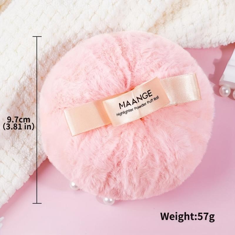 Fluffy Powder Puff Peach Shaped Body Powder Puff With Ribbon