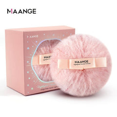 Fluffy Powder Puff Peach Shaped Body Powder Puff With Ribbon