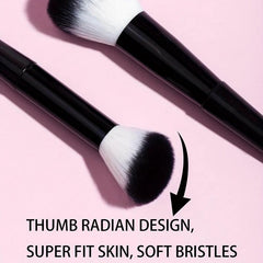13pcs Makeup Brushes Set & 2pcs Velvet Puff & 1pc Cleaner Pad Mat