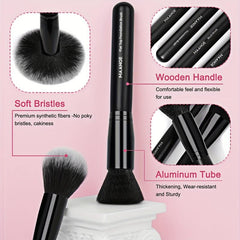 11-Piece Professional Makeup Brush Set with Synthetic Bristles