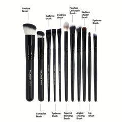 11-Piece Professional Makeup Brush Set with Synthetic Bristles