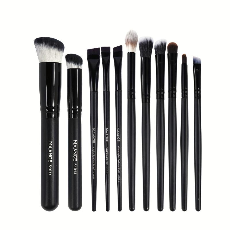11-Piece Professional Makeup Brush Set with Synthetic Bristles