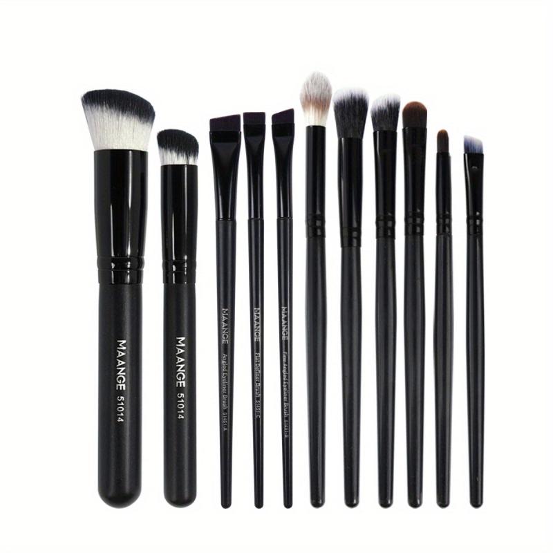 11-Piece Professional Makeup Brush Set with Synthetic Bristles
