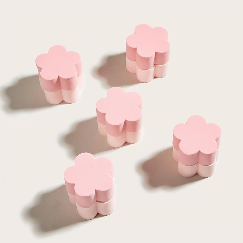 10pcs Flower Makeup Sponge Set Portable Powder Puff for Women