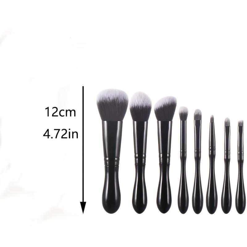 8pc Baseball Bat Makeup Brush Kit Soft Bristles Blush Powder Eyeshadow Cosmetic
