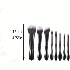 8pc Baseball Bat Makeup Brush Kit Soft Bristles Blush Powder Eyeshadow Cosmetic