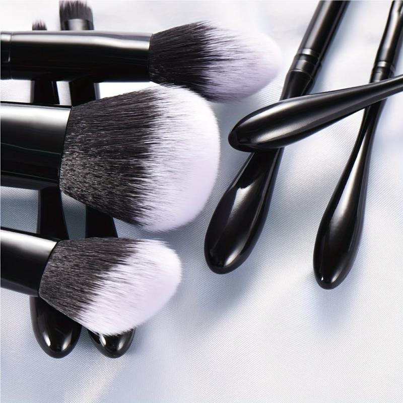 8pc Baseball Bat Makeup Brush Kit Soft Bristles Blush Powder Eyeshadow Cosmetic