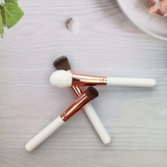 3 Pcs Synthetic Foundation Cosmetic Brush Kabuki Blush Brush Set