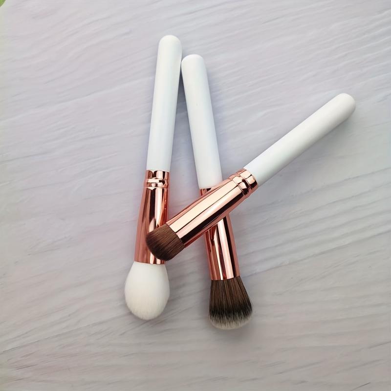 3 Pcs Synthetic Foundation Cosmetic Brush Kabuki Blush Brush Set