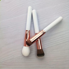 3 Pcs Synthetic Foundation Cosmetic Brush Kabuki Blush Brush Set