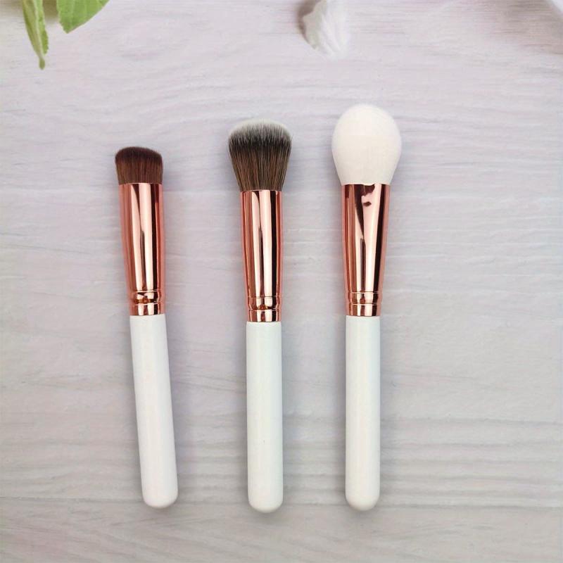 3 Pcs Synthetic Foundation Cosmetic Brush Kabuki Blush Brush Set