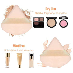6 Soft Triangle Makeup Puff for Contouring Under Eyes Beauty Tools