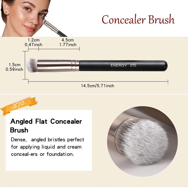 ENERGY Mini Concealer Brush Kabuki for Under Eye Coverage